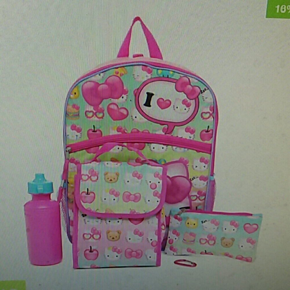 Hello Kitty 5 piece backpack set